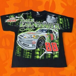 Vintage Dale Earnhardt Jr. All-Over Print Tee Size XL